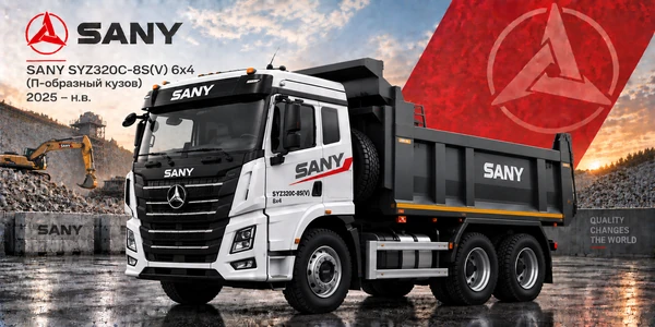 SANY SYZ320C-8S(V) 6x4 (П-образный кузов)